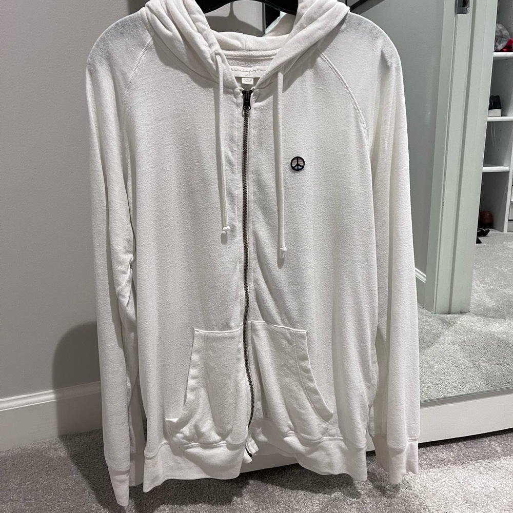 Spiritual Gangster Zip Hoodie, white size large